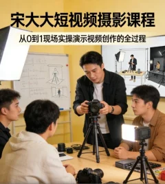 宋大大短视频摄影课程,从0到1现场实操演示视频创作的全过程